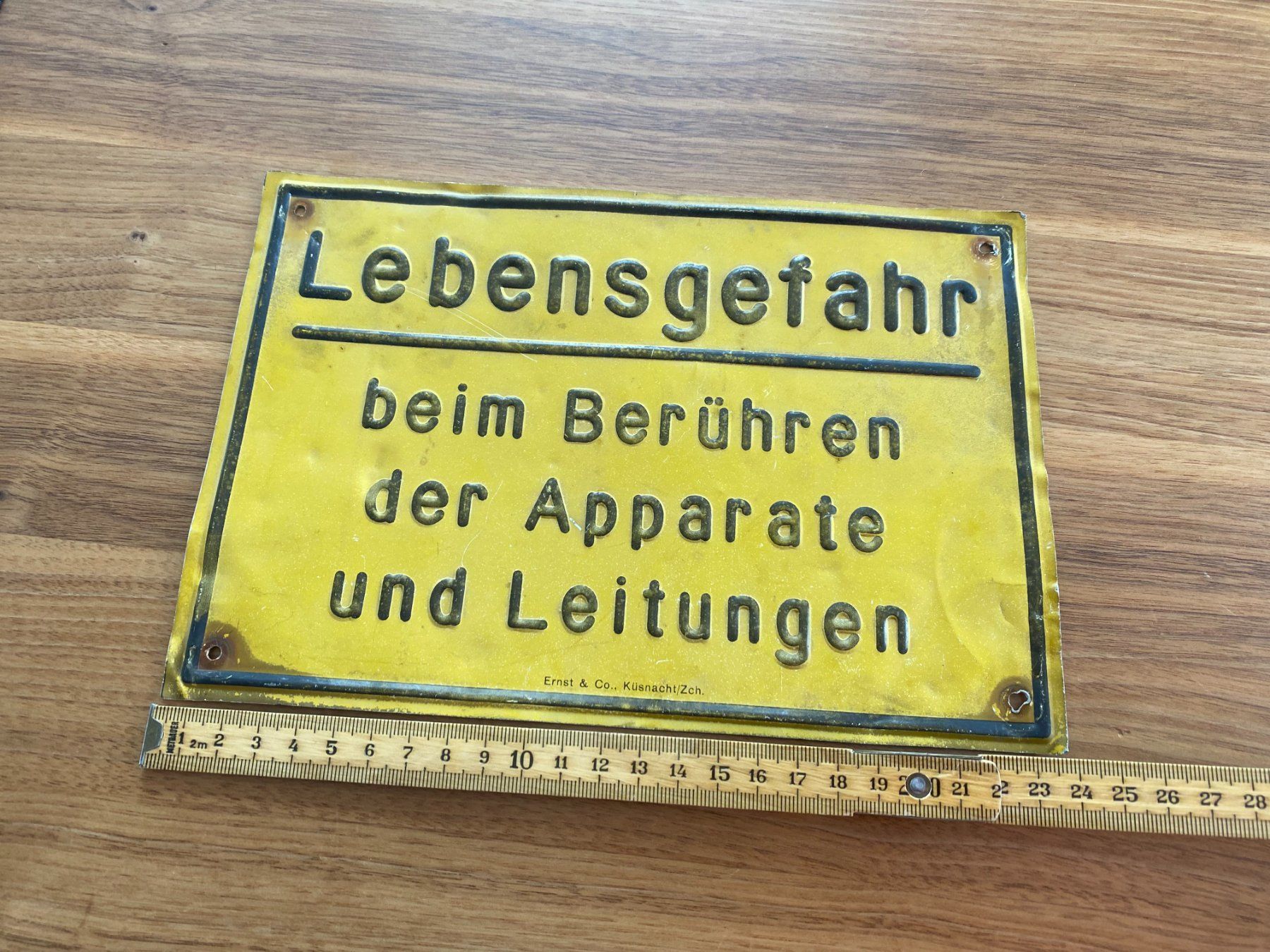 Insegne: Blechschild - "Lebensgefahr ...." - antik – Usato da Unterterzen venduto da bac_287t 3