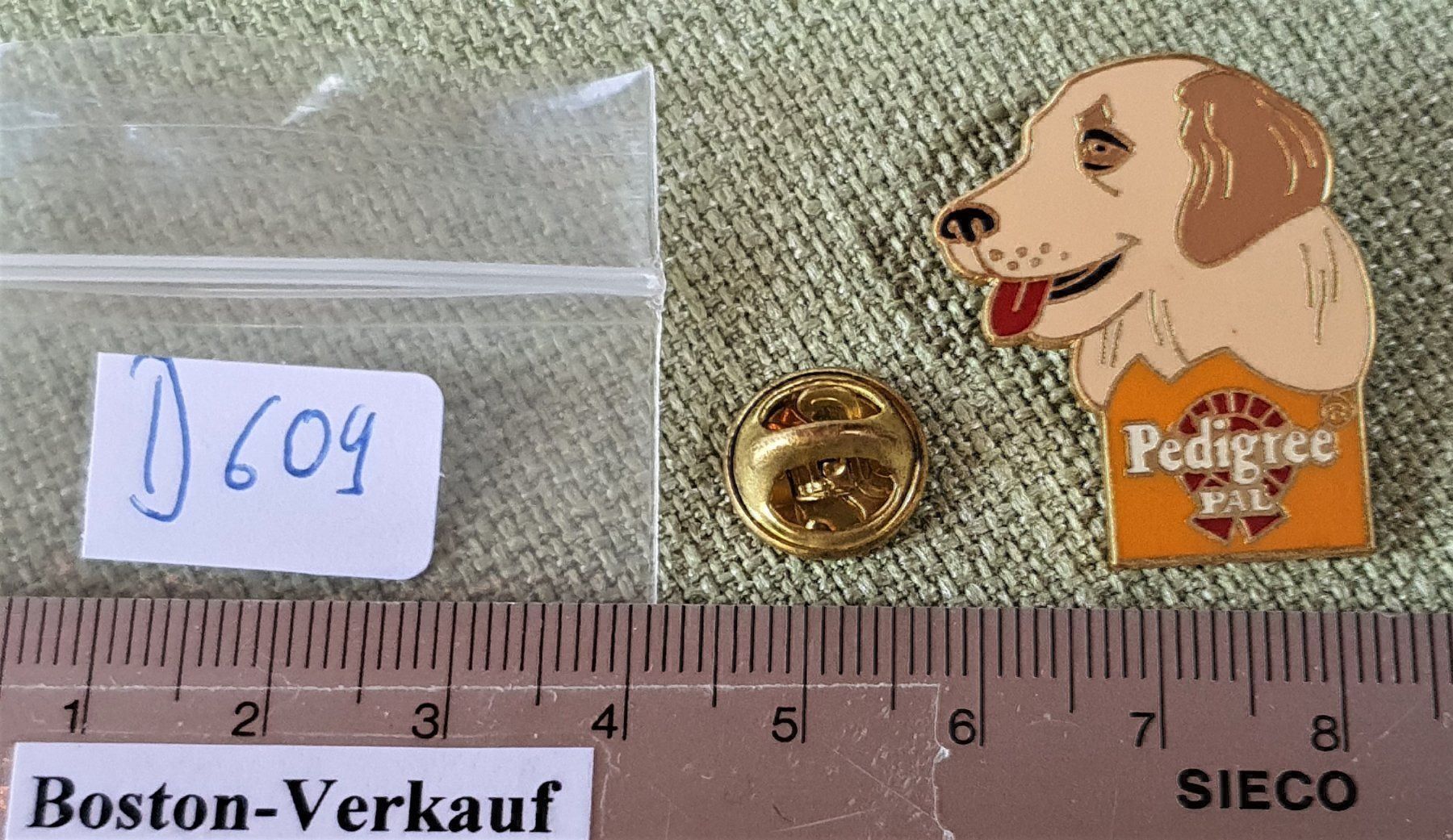 Placchette & Badge: D609 - Pin Pedigree PAL Hund 1 – Usato da Reinach BL venduto da Boston-Verkauf 2