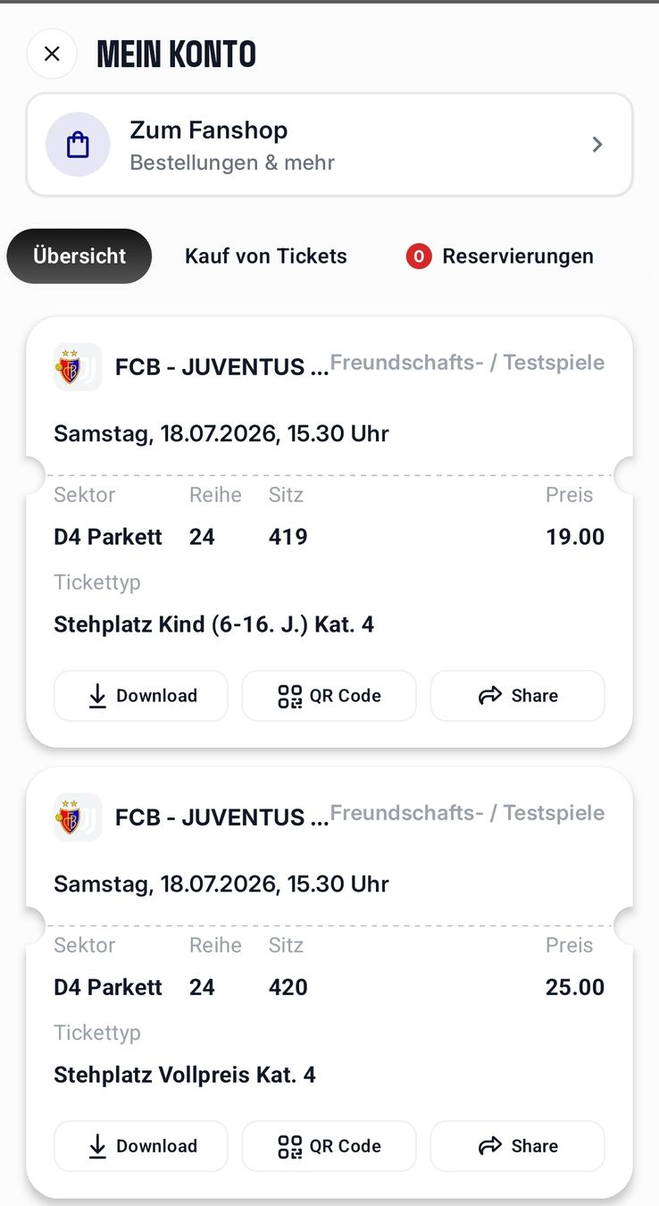 Tickets: Tickets FC Basel - Juventus  – Neu und originalverpackt aus Münchenstein von paparoad