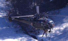 Dia Flugzeug Schweizer Luftwaffe Alouette III V-261