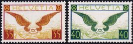 1933, Flugpostm. Nr. F14z+F15z, geriffeltem Papier postfr.**