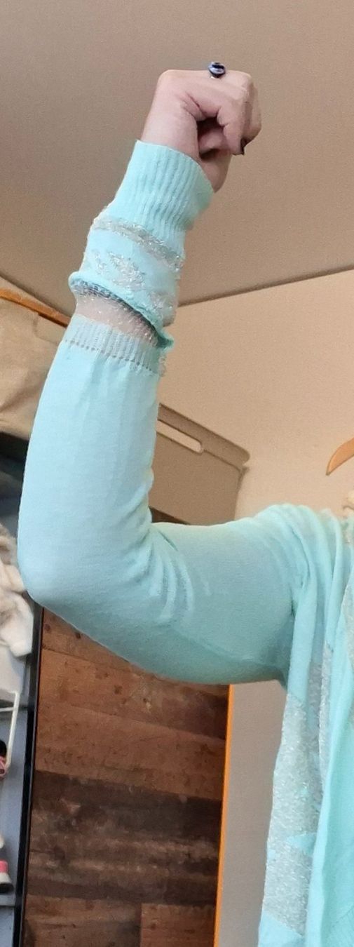 Bolero: 1 Jäggli, Grösse L, türkis-silber – Difettoso da Baden venduto da rocket85 2