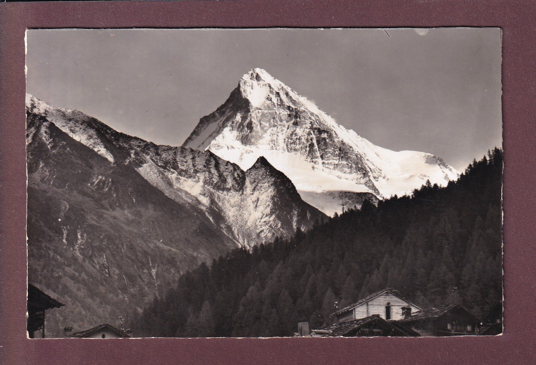 Cartoline postali: DENT BLANCHE vue des Haudères - 1955 – Usato da Pully venduto da nicecards