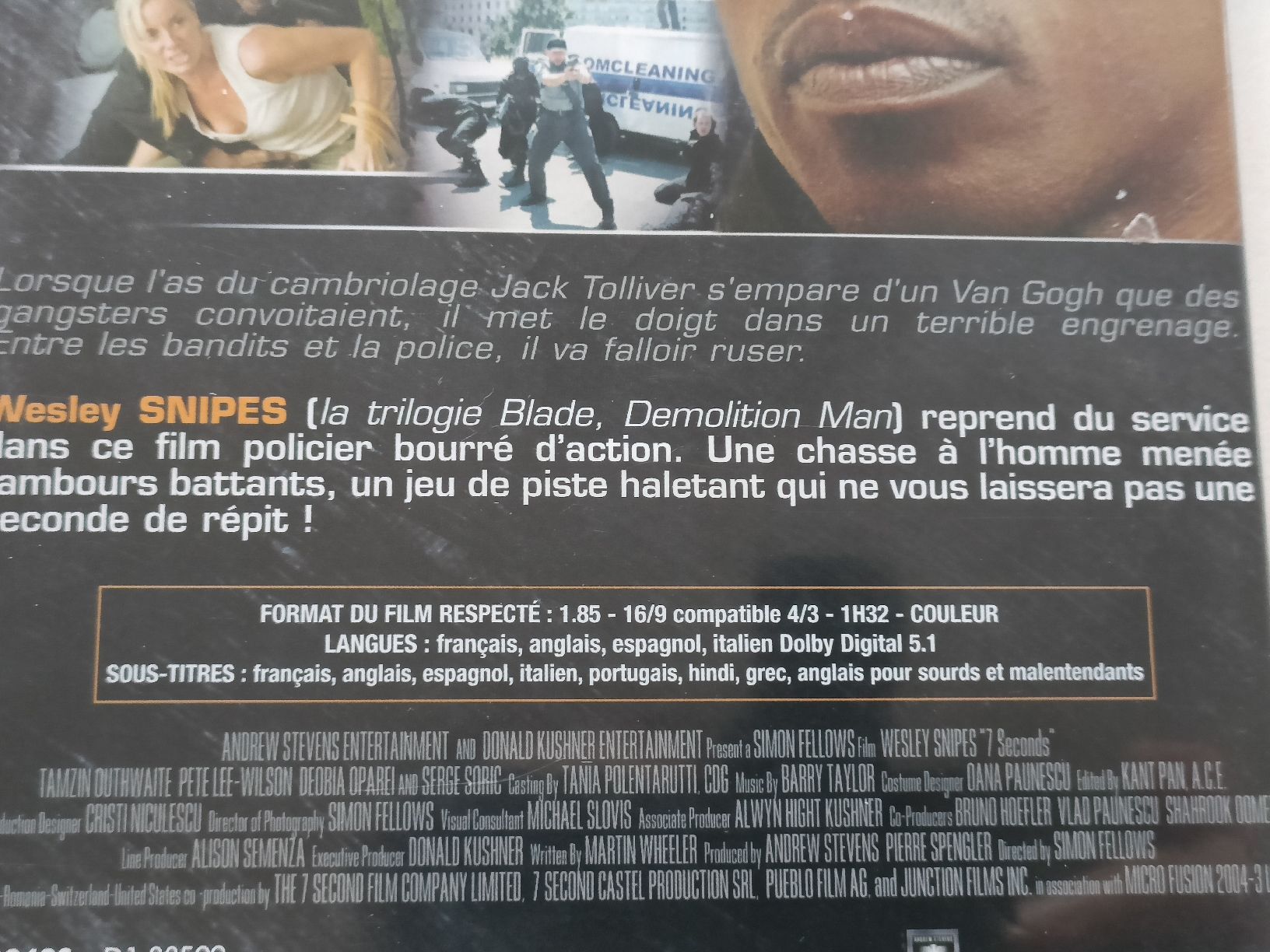 Tutti i DVDs: DVD 7 Secondes-Wesley Snipes-Action Thriller Fr,All,It,E,Ang – Usato da Vernayaz venduto da pet_qh5r 2