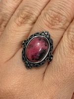 Vintage-Ring mit Rhodonit