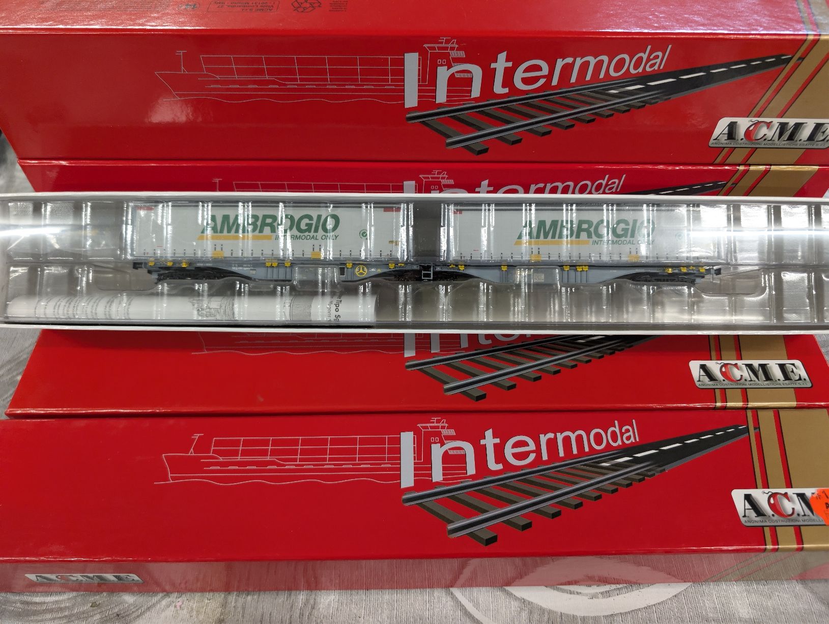 ACME Modellini di ferrovie: ACME 90056 Ambrogio containers Sggmrss – Usato da Nods venduto da Dr-HAG 6