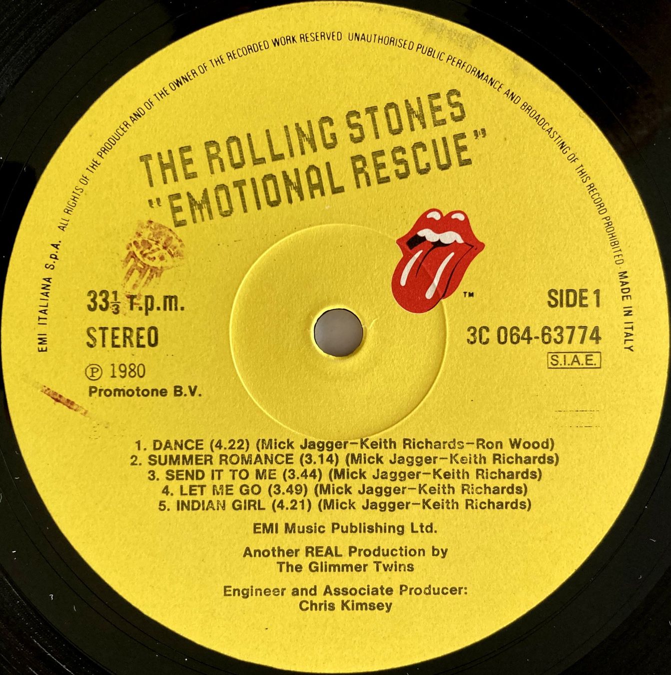 Dischi in vinile: THE ROLLING STONES - EMOTIONAL RESCUE – Usato da Bottens venduto da hotter-than-hell 2