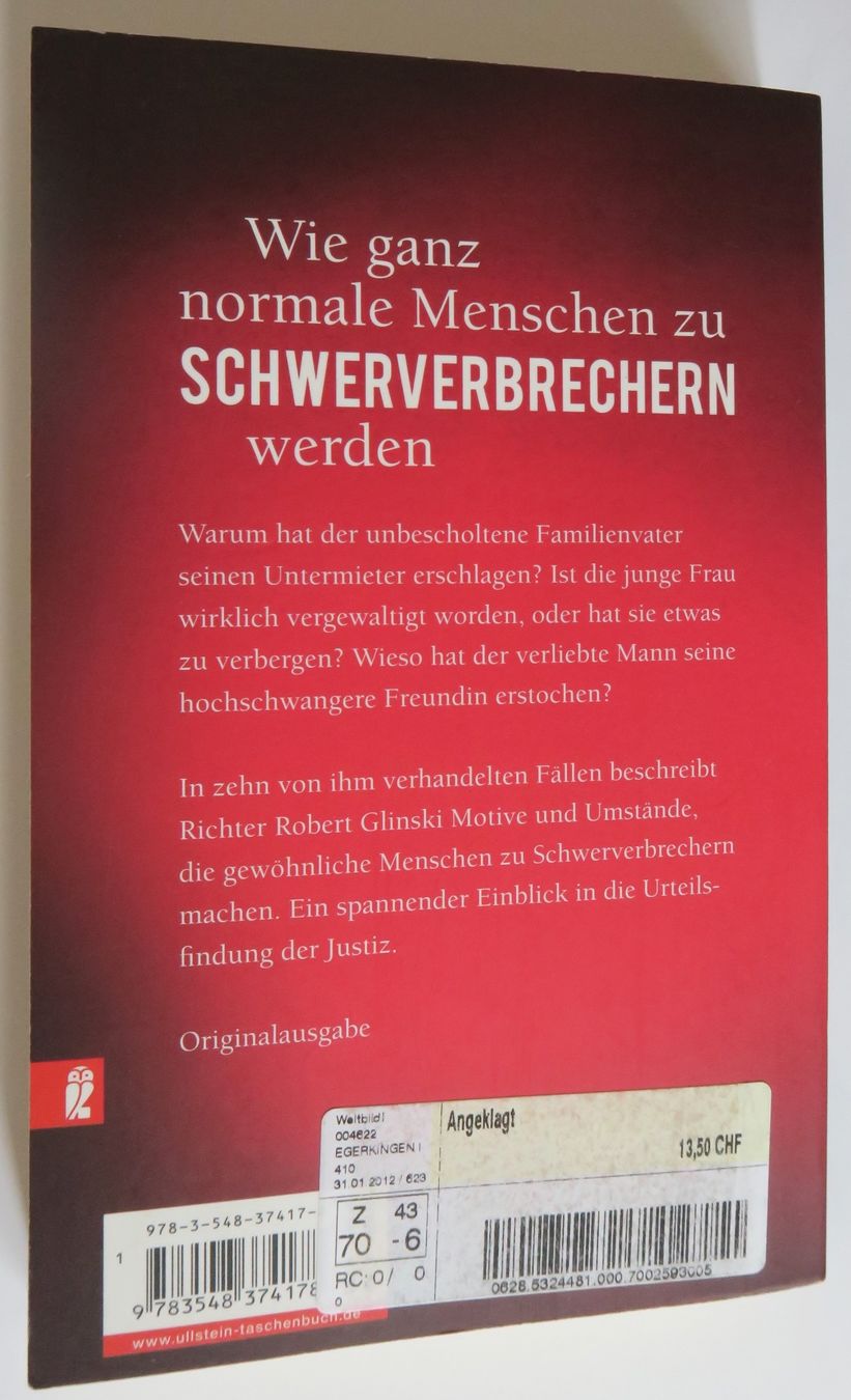 Libri: Angeklagt – Usato da Seuzach venduto da Knucklehead1200 2