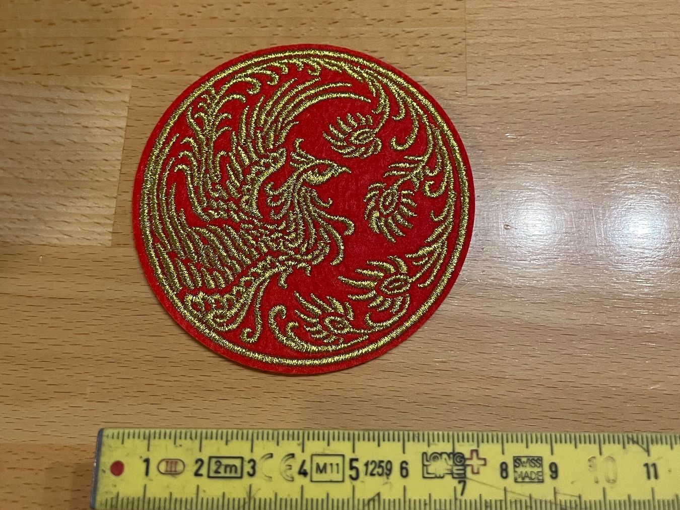 Patches: Chinese Red Gold Phoenix Patch Aufnäher Sticker – Neu (gemäss Beschreibung) aus Horn von abutre72