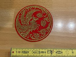 Chinese Red Gold Phoenix Patch Aufnäher Sticker