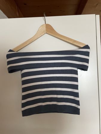 Subdued Top, Bardot-Stil, schulterfrei, gestreift, One Size
