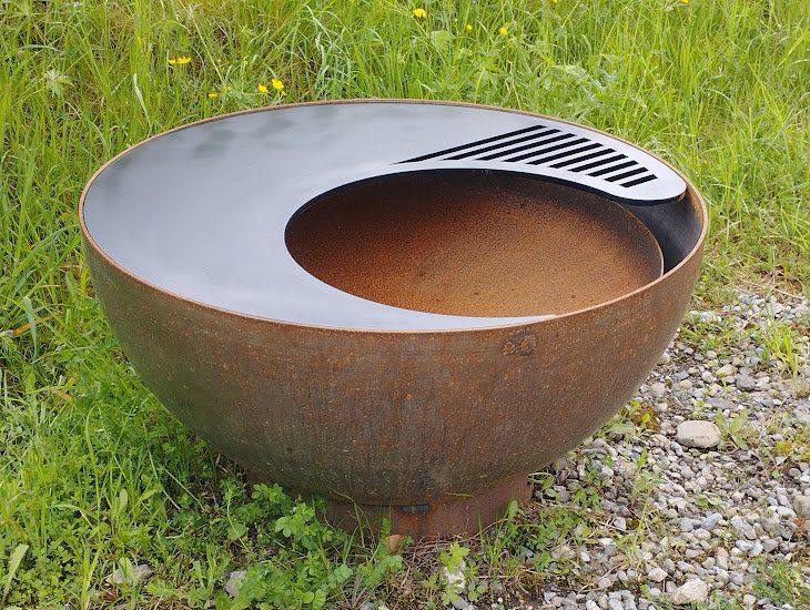 Feuerschale Grillkugel mit Grillplatte 100 cm Kaufen auf Ricardo