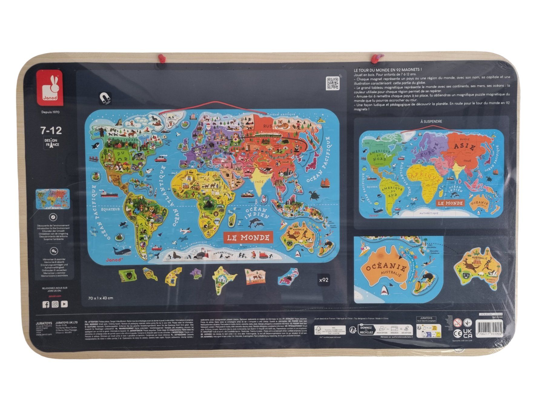 Janod Puzzles: JANOD PUZZLE Weltkarte magnetisch – Gebraucht aus Wangen b. Olten von Restwert_Wangen 1