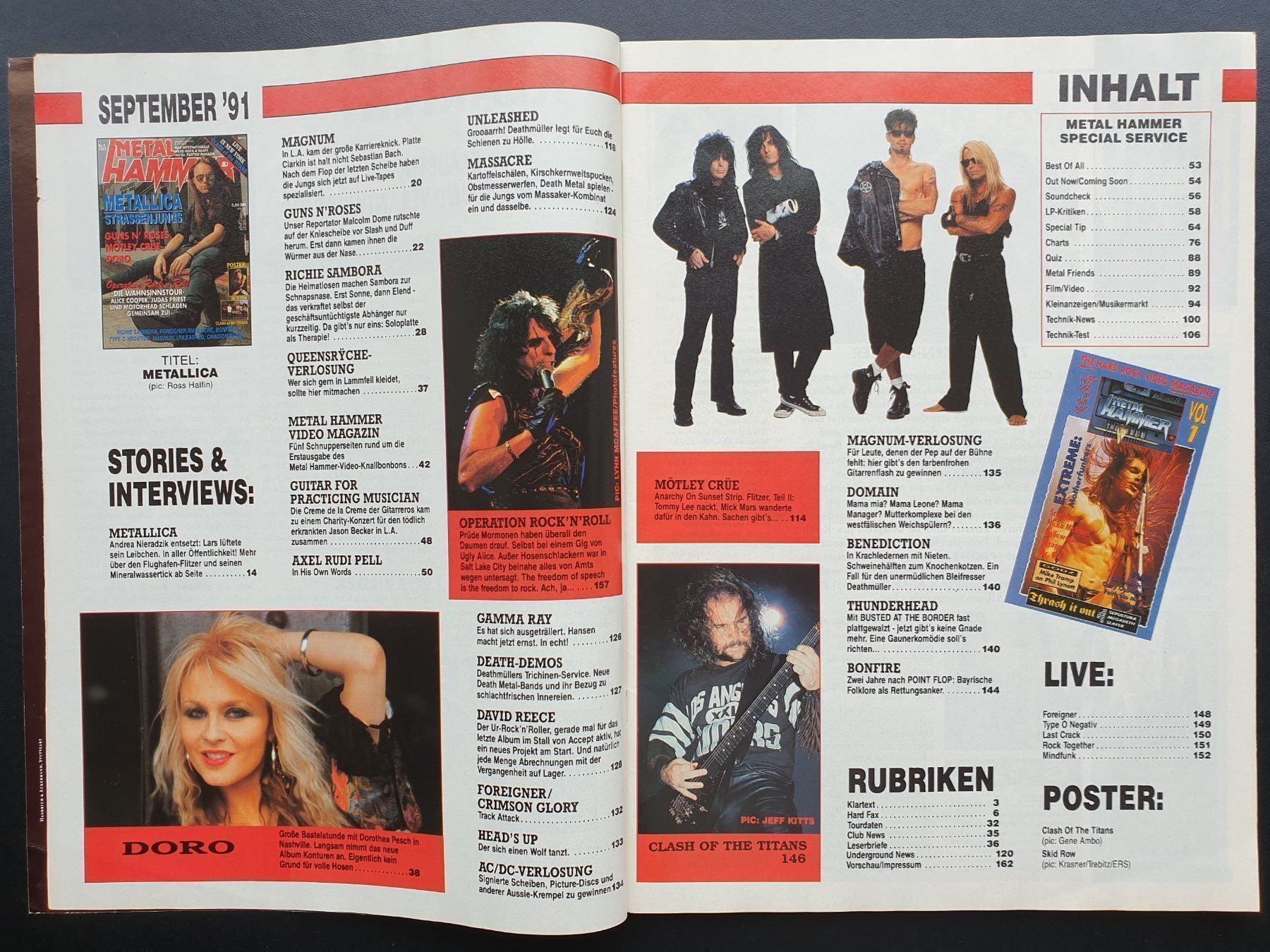 Riviste & Magazine: METAL HAMMER 1991 (Nr. 9) – Usato da Obfelden venduto da Masme 2