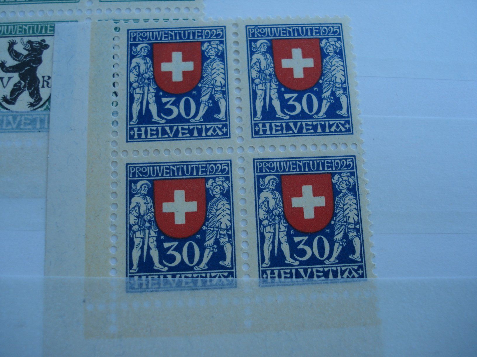 Tutti i francobolli: Pro Juventute Satz 1925, 4erblock Wäppli ** – Usato da Niederwil AG venduto da morostahu 1