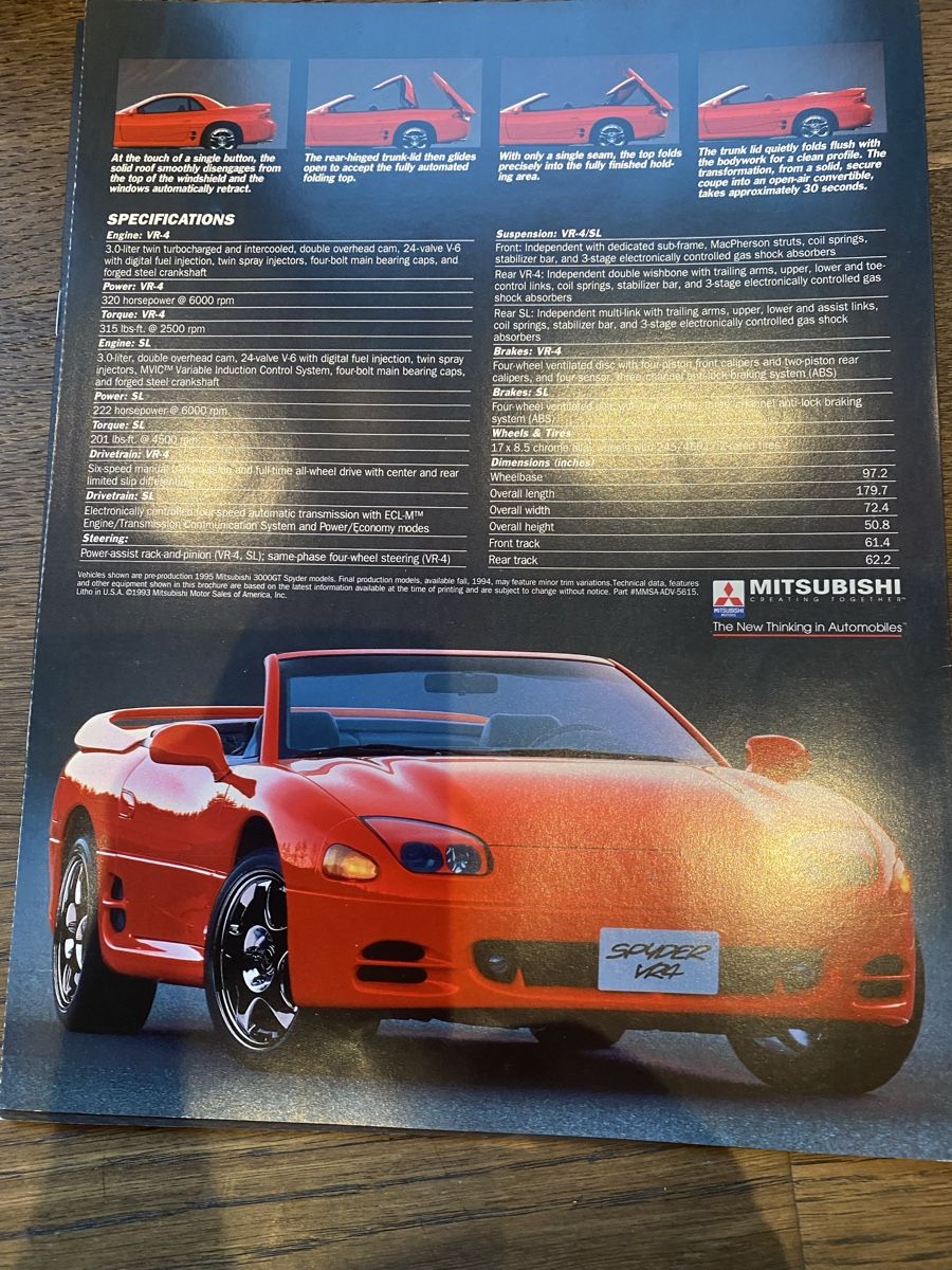 Mitsubishi Documenti: Mitsubishi 3000 GT Spyder Prospekte – Usato da Immensee venduto da AutoTrader24 6