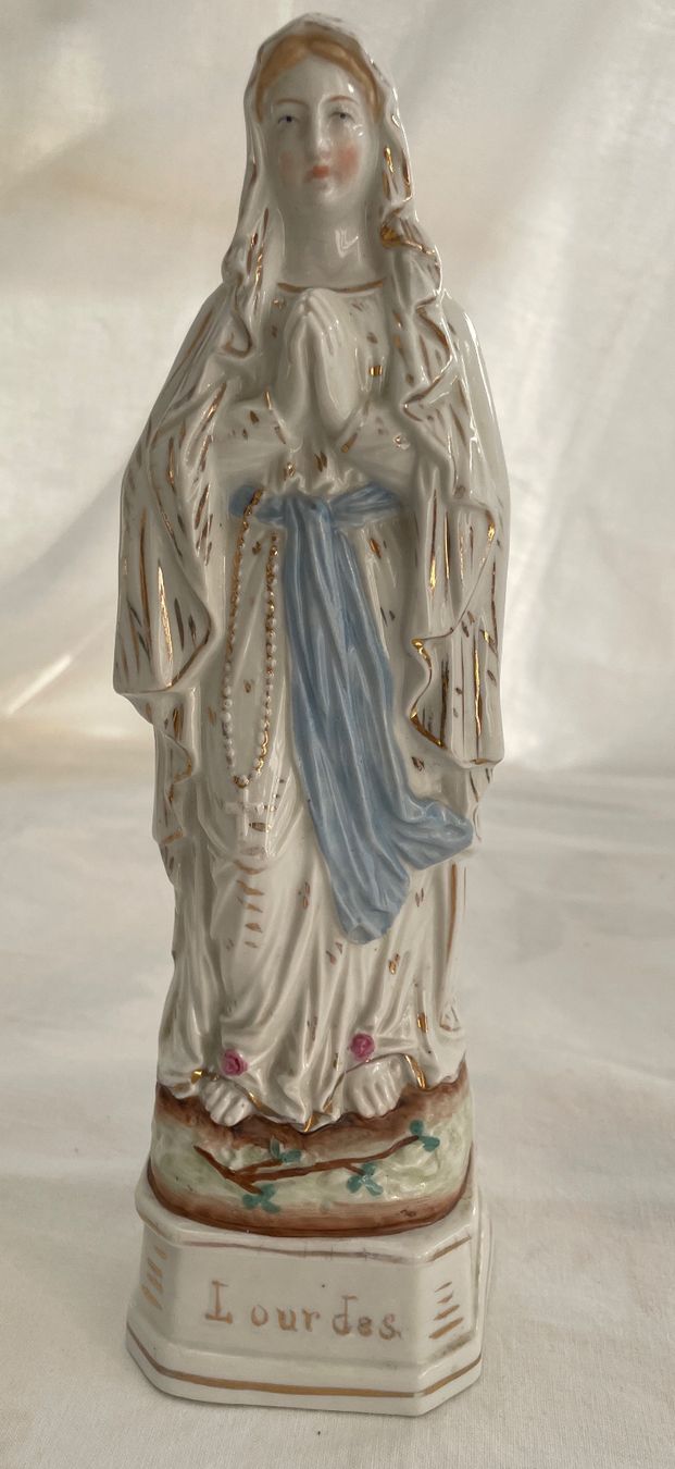 Statuette: Antike Heiligenfiguren & Kerzenständer – Usato da Kleinlützel venduto da Schatzkiste_Laufen 2