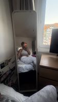 Ganzkörperspiegel / Standspiegel mit weissem Rahmen