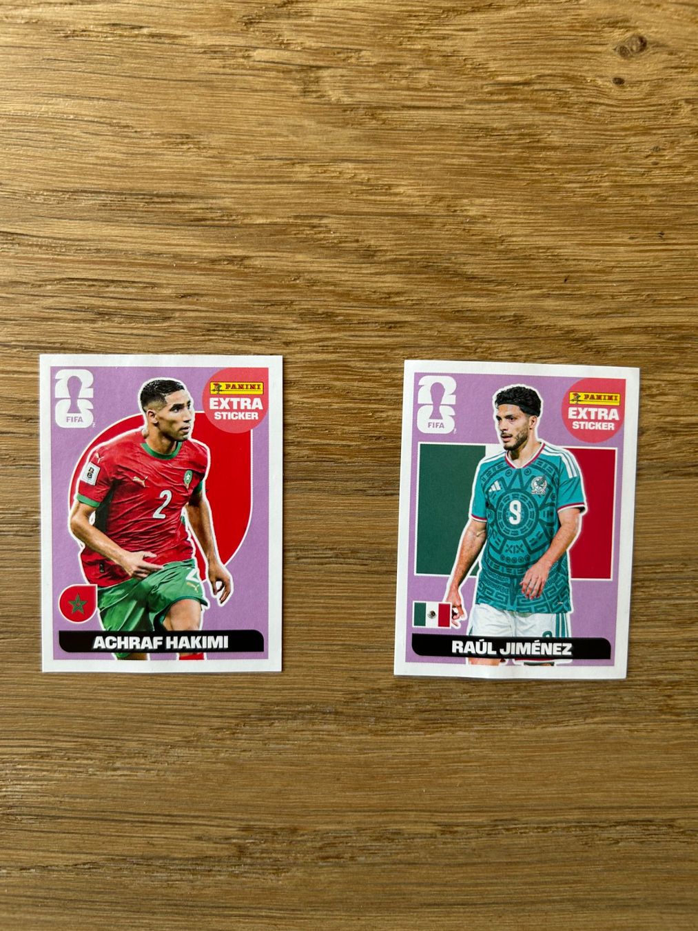 Panini Sammelbilder & Trading cards: Extra Sticker Hakimi, Extra Sticker Jimenez – Gebraucht aus Thônex von encaro