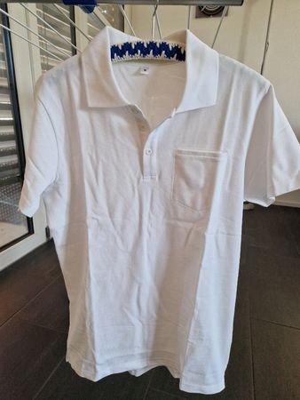 Cooles Poloshirt weiss in Grösse M - Sommerlicher Klassiker!