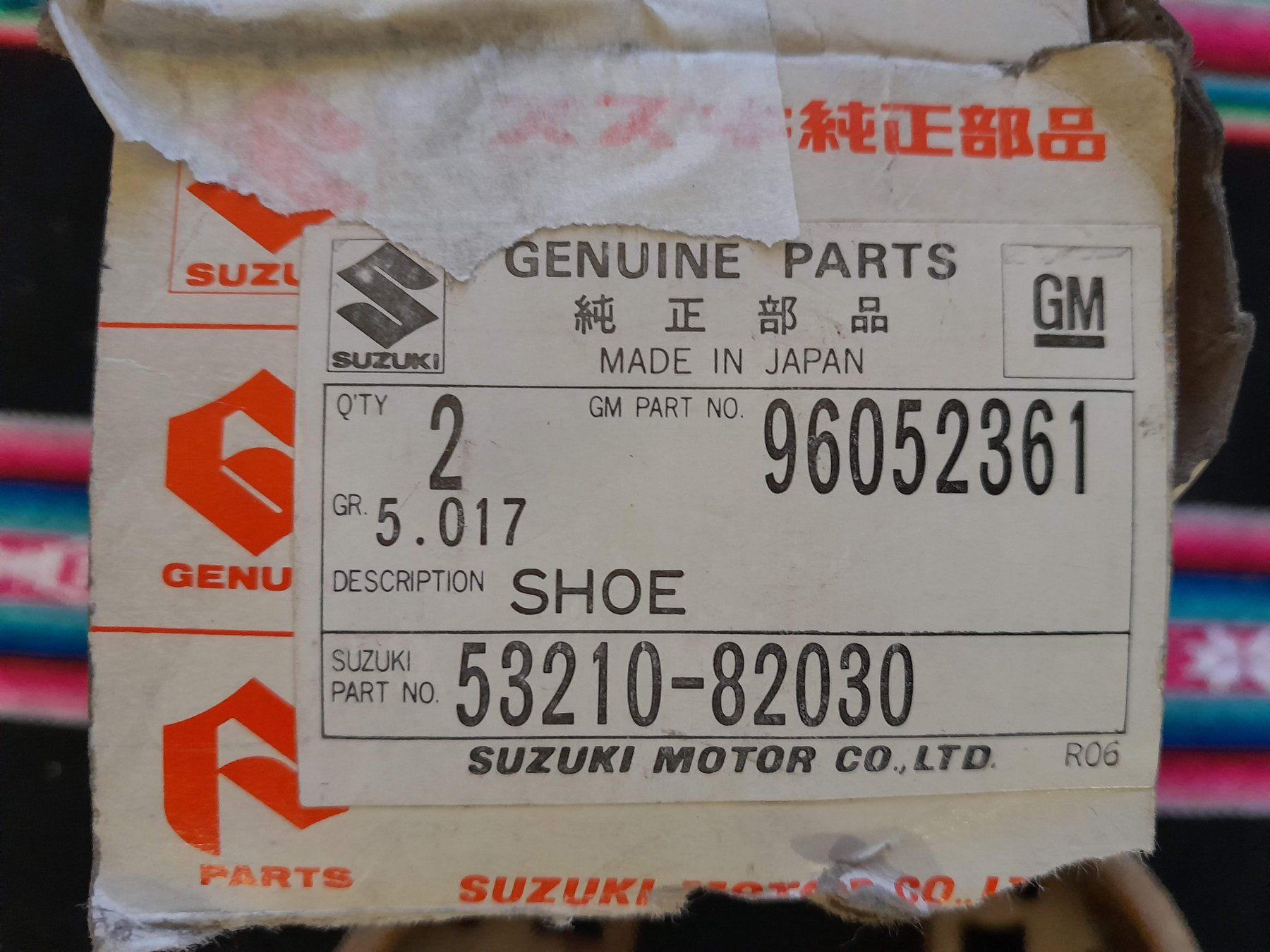 Tutti pezzi di ricambio auto: Bremsbacken Suzuki 53210-82030 – Nuovo e nell'imballaggio originale da Poschiavo venduto da GarageBernina