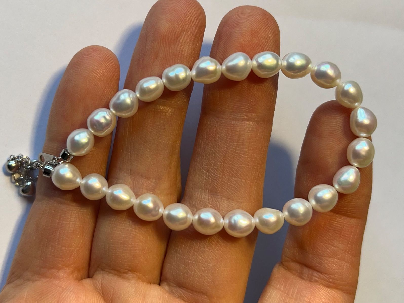 Bracciali & Braccialetti: Armkette mit Süsswasserperlen 17-19 cm – Nuovo (secondo la descrizione) da Bern venduto da Steinfieber 2