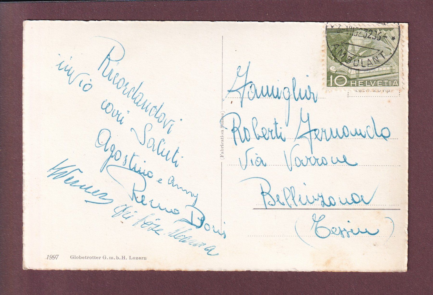 Cartoline postali: HOMBERG bei Reinach - Aussichtsturm - 1952 // Eckbug // – Usato da Pully venduto da nicecards 1