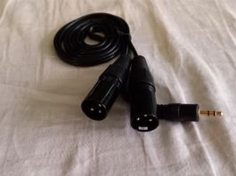 Jack 3.5mm to Dual XLR Kabel Câble Jack 3.5mm à double XLR