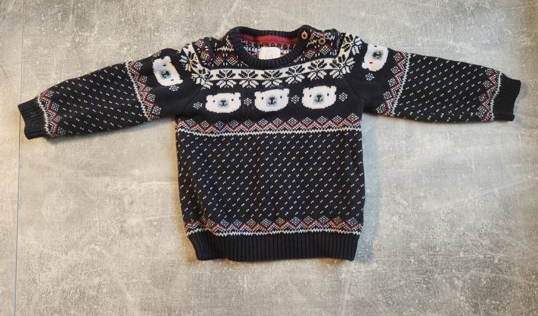 Maglioni & Felpe: Winterlicher C&A Baby Strickpullover, Grösse 80, Top! – Usato da Brittnau venduto da AkimaJukato