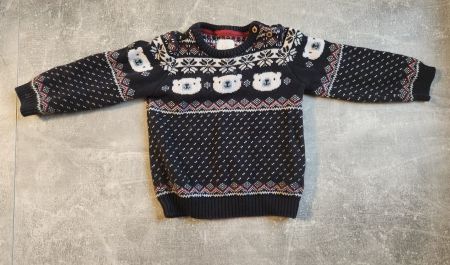 Winterlicher C&A Baby Strickpullover, Grösse 80, Top!