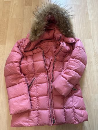 Eddie Pen Daunenjacke, Gr. 5 ( 6 bis 8 Jahr)rosa, Echtpelz