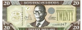 Liberia 20 Dollar 2003 P-28a UNZ