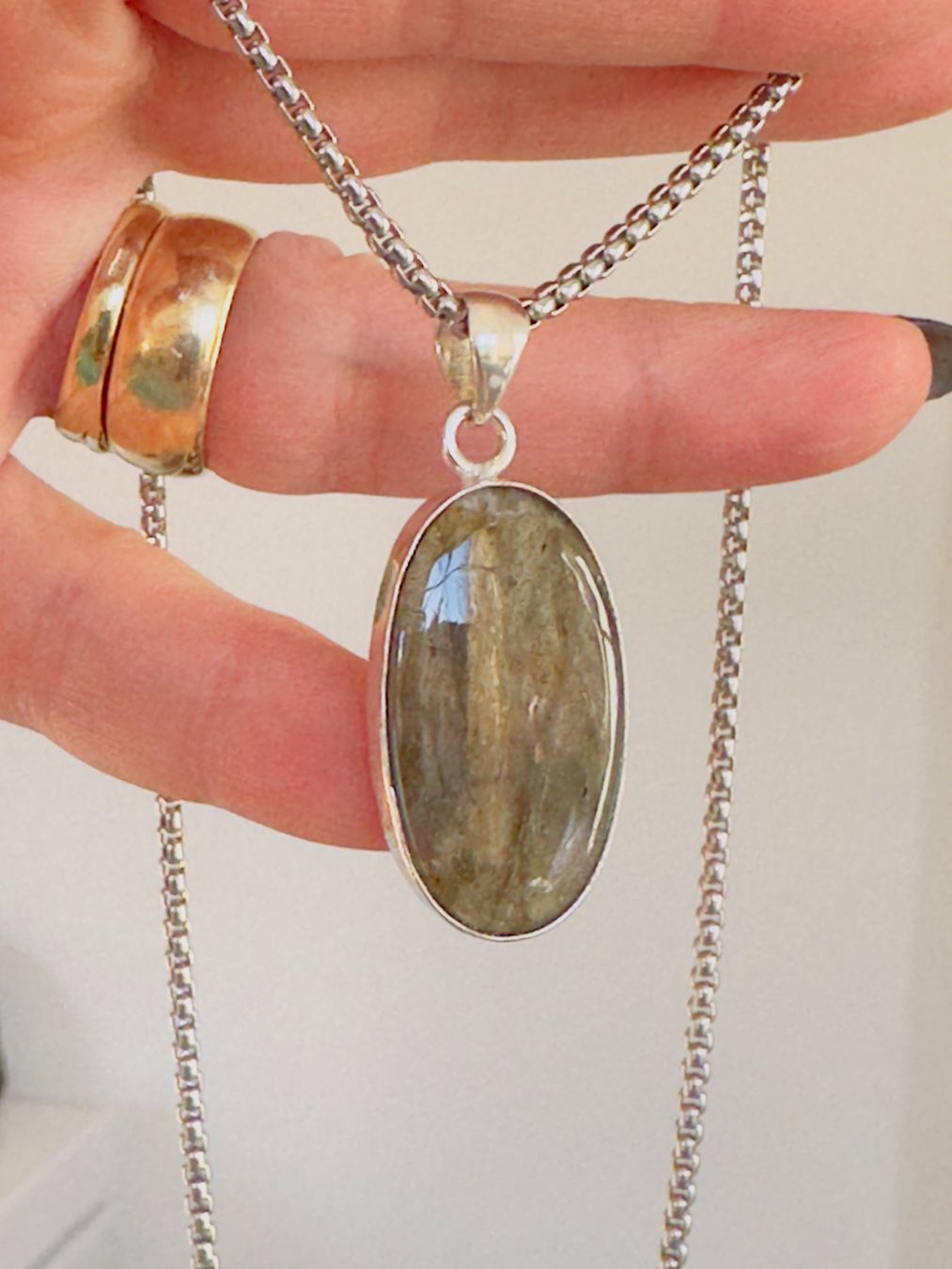 Catenine: Labradorite necklace – Nuovo e nell'imballaggio originale da Genève venduto da AGBERG 1