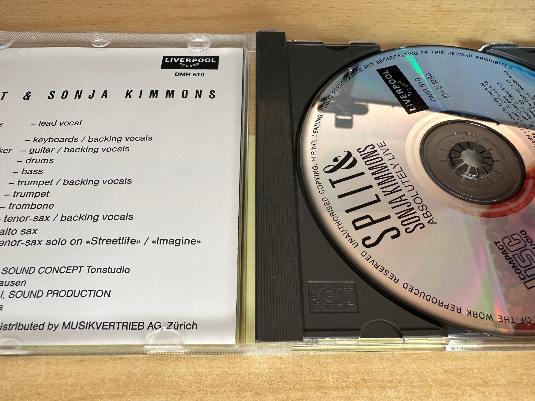 CDs: Split & Sonja Kimmons – Absolutely Live – D'occasion à Rikon im Tösstal par Alpenmutz 2