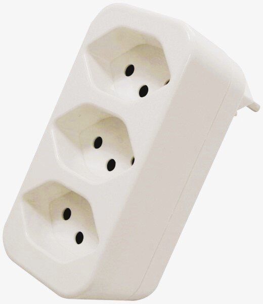 Stecker: Mehrfachstecker 3×T13 weiss – Neu und originalverpackt aus Flums von Atutto