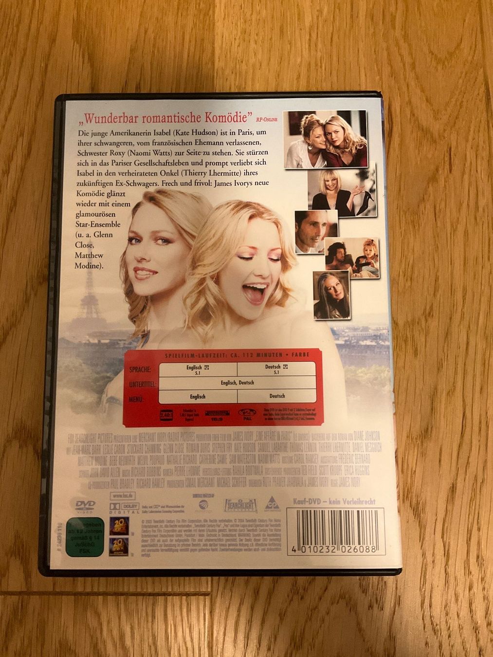 Tutti i DVDs: DVD// Eine Affäre in Paris – Usato da Schönenwerd venduto da d.chiara 1
