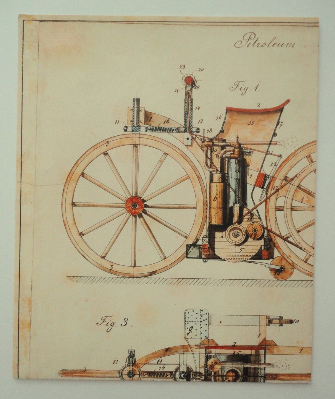Documents: Petroleum-Reitwagen, Repro-Plankopie – D'occasion à zürich par parts5060 1