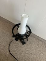 Tischlampe Metall Glas weiss gebraucht
