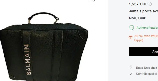Zaini: Balmain Rucksack / sac à dos – Usato da Collonges venduto da Auganien 1