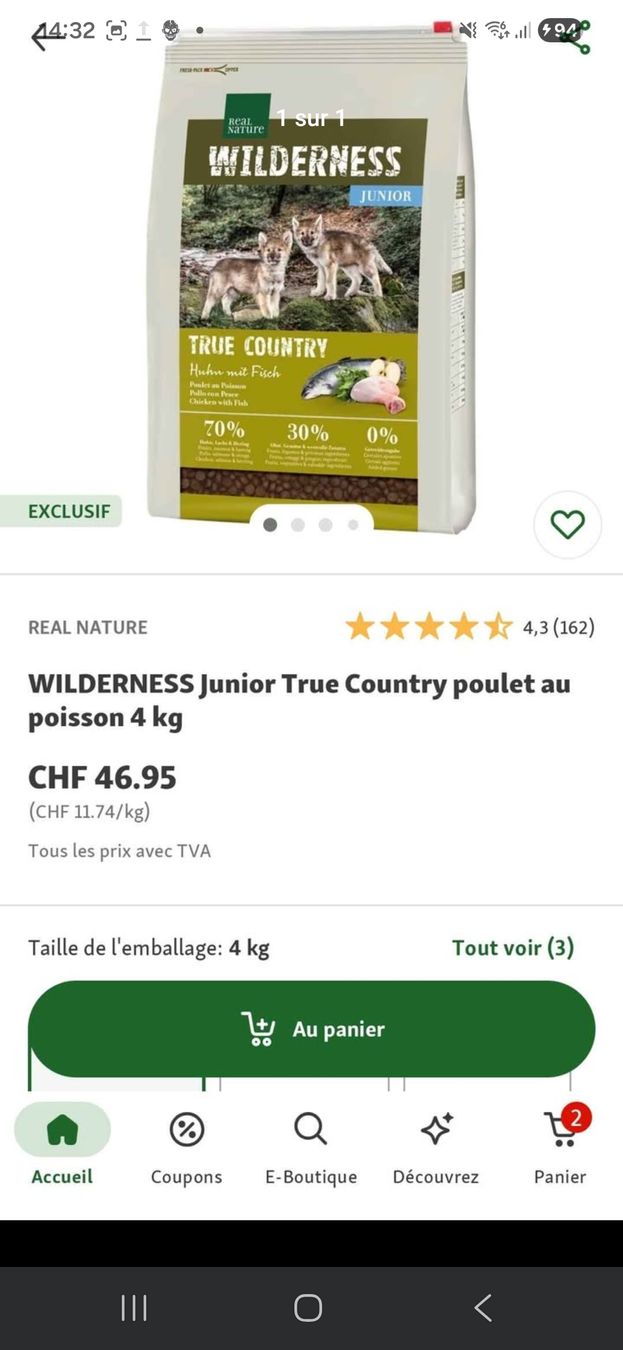 Mangimi: croquettes chiot wilderness – Nuovo e nell'imballaggio originale da Sembrancher venduto da cha_xq6s 1