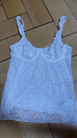 Weisses Spitzen Top 