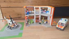 Playmobil Kinderklinik 6657 + Rettungswagen & Helikopter