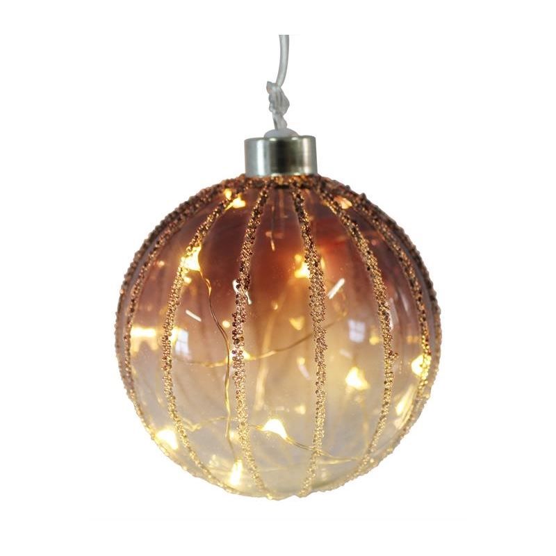 Tutte le decorazioni: Hänge Deko Kugel mit Licht D = 10 cm – Nuovo e nell'imballaggio originale da Wettingen venduto da Swala