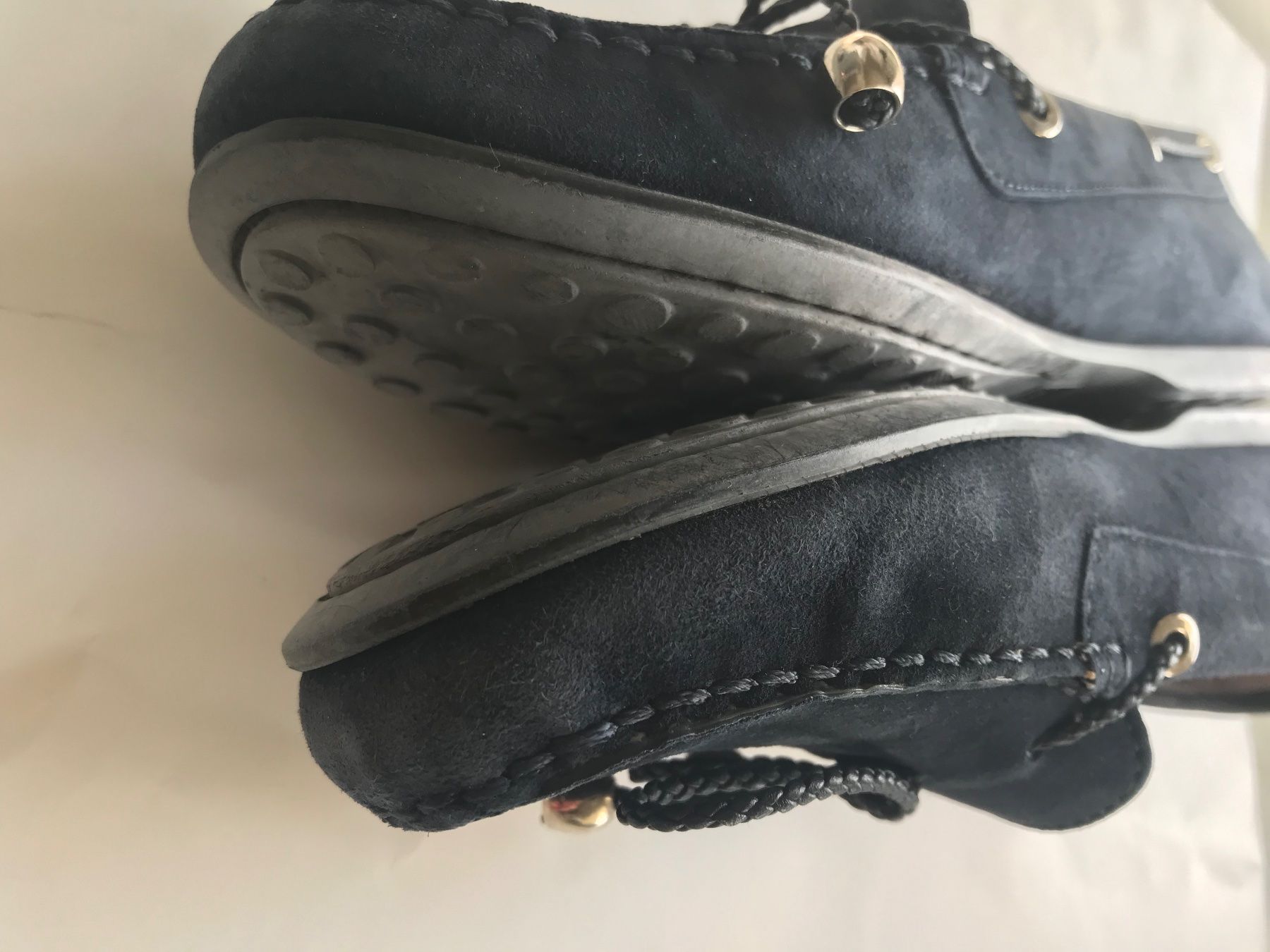 Damenschuhe: Marineblaue Wildleder Mokassins, Gr. 39 – Gebraucht aus Niederteufen von mix18 6