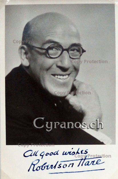 Autografi: Robertson Hare (1891-1979) Schauspieler  - Autogramm – Usato da Dietikon venduto da cyranos.ch