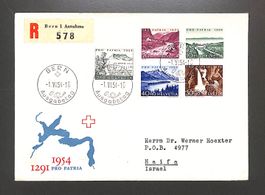 1954 FDC Pro Patria Ersttagsbrief "DEUTSCH" illustriert