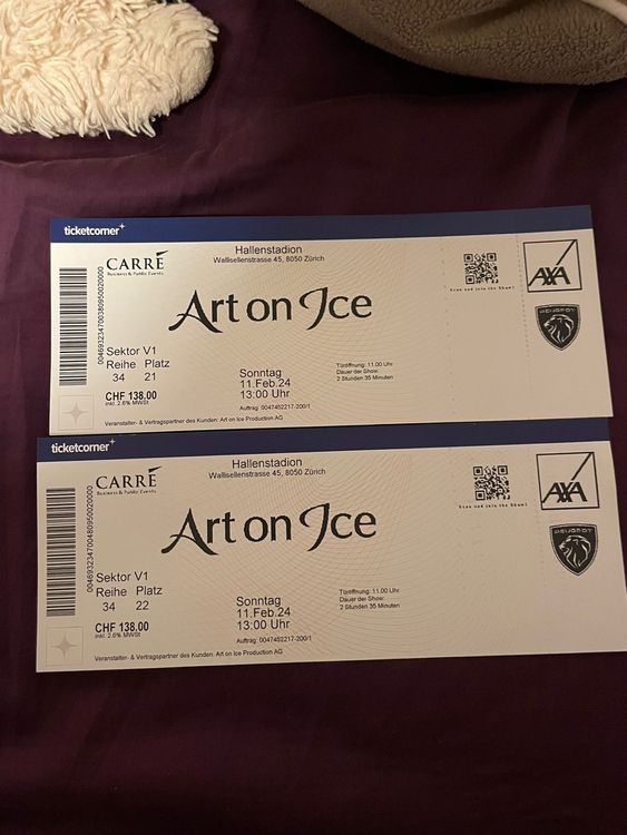 Tickets Art on Ice Kaufen auf Ricardo