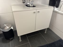 Waschbeckenunterschrank weiss mit 2 Türen