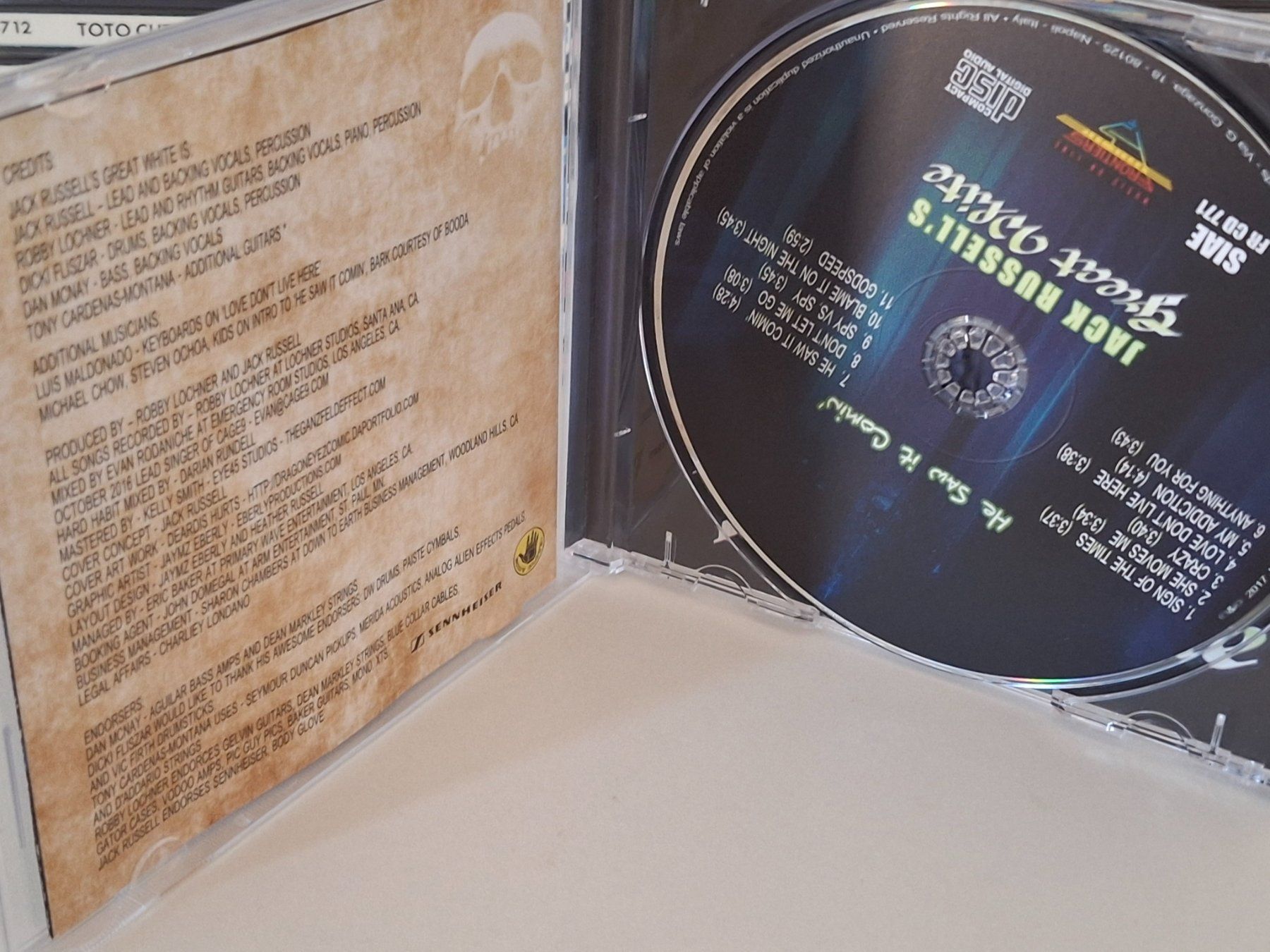CD: CD Jack Russell's Great White -  He Saw It Comin' Seltene CD – Usato da Aarberg venduto da Jackup1 2