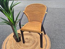 Chaise rotin osier  vintage